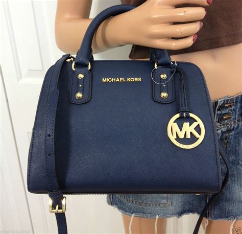 michael kors navy blue tote|michael kors navy shoulder purse.